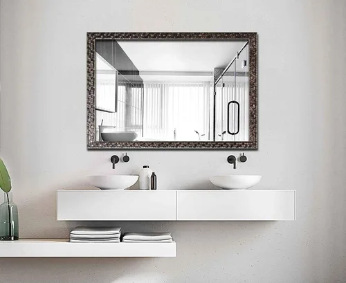 Miniatura 8 de Espejo de pared de baño, espejos de baño para pared, rectangular, moderno, espejo de pared para baño, colgante vertical u horizontal, para sala