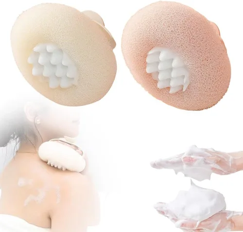 Miniatura 8 de Pelota de baño con ventosa de girasol súper suave, esponjas de baño 2 en 1 mejoradas 2 en 1 para mujeres en ducha, esponja con infusión de gel