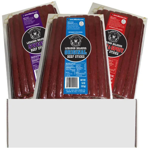 Miniatura 5 de Buffalo Bills Paquete de 1 libra Palitos de Bolonia del Líbano Caliente y Picante (Pennsylvania Palitos de carne caliente holandesa)