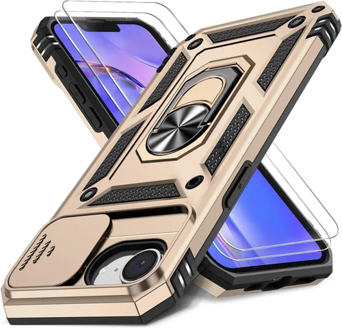 Miniatura 56 de Funda HakkTaoo para iPhone 13/iPhone 14 de 6.1 Pulgadas con Funda Deslizante para Cámara + Protector de Pantalla (2 Paquetes), Funda Protectora a
