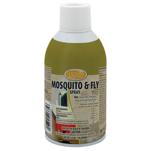 Country Vet Mosquito and Fly Spray dosificado latas de 6.4 onzas 342033CVA (caja de 12) dispensador no incluido
