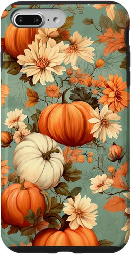 Miniatura 12 de Funda con temática de otoño para iPhone 12/12 Pro, diseño vintage de otoño con diseño de calabaza y calabaza