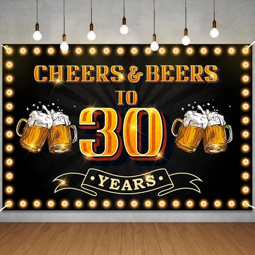 Miniatura 8 de Pancarta de texto «Cheers and Beers to 25 years Happy 25th Birthday» para hombres y mujeres, fotografía, cumpleaños, aniversario, fiesta