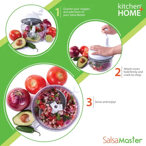 Miniatura 2 de Salsa Master. Máquina para hacer salsa, picar de alimentos, mezclar y batir. Manual.