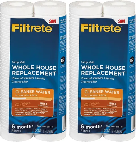 Miniatura 14 de Filtrete Filtro de Agua Ranurado para Toda la Casa de Capacidad Estándar, 5 Micrones, Filtro Universal, Filtro de Inserción Estilo Sumidero, 2