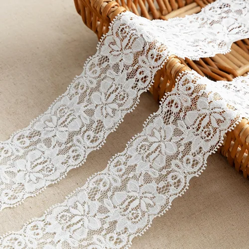 Miniatura 7 de Cinta de encaje, cinta de volantes, cinta de encaje negro de 6 yardas, adornos de cordones negros de 1.8 pulgadas de ancho, cintas delicadas