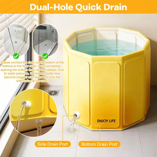 Miniatura 3 de Bañera portátil plegable, bañera de hielo caliente, bañera de ducha no inflable, bañera plegable para spa, bañeras de remojo para viajes