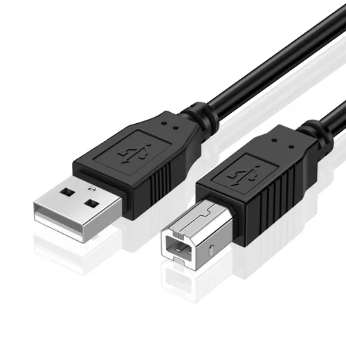 TNP - Cable MIDI de audio USB A a USB B macho a macho - Cable MIDI a USB tipo 2.0 para computadora, laptop, teclado MIDI, proyector, impresoras y