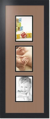 Miniatura 14 de ArtToFrames Marco de fotos tipo collage con estera doble con 3 aberturas de 5x7 y marco negro satinado Uva