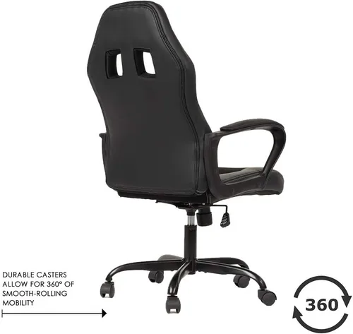 Miniatura 5 de BestOffice - Silla de oficina para escritorio de juegos, silla de juegos de carreras, con respaldo alto, para computadora, giratoria, silla