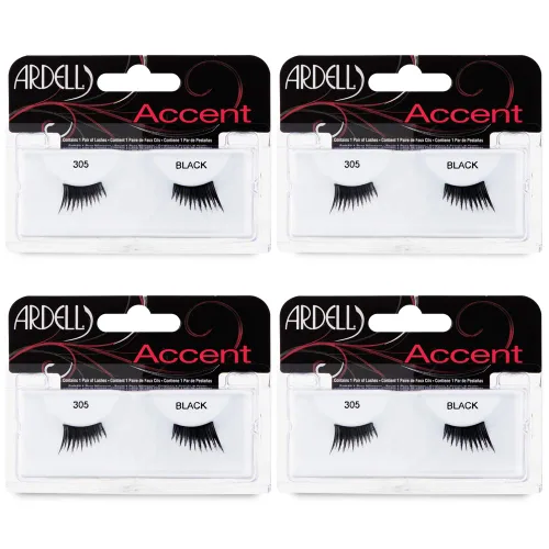 Miniatura 7 de Ardell Accent Half Lashes 311 - Negro, Pestañas Postizas de Media Pestaña Ligeras Estilo Ojo de Gato para Realce Natural del Ojo, Pestañas Postizas