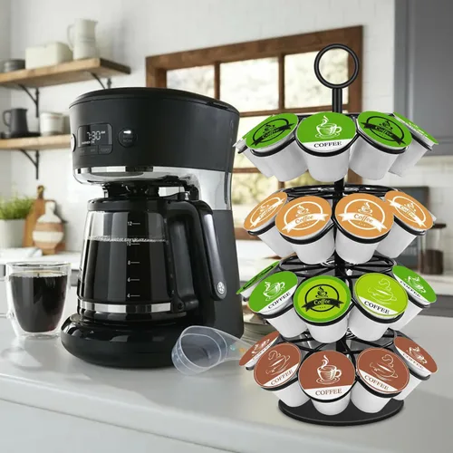 Miniatura 6 de KIMIUP Organizador de cápsulas de café, compatible con K-Cups (36 cápsulas), organizador de cápsulas de café desmontable para encimera de cocina