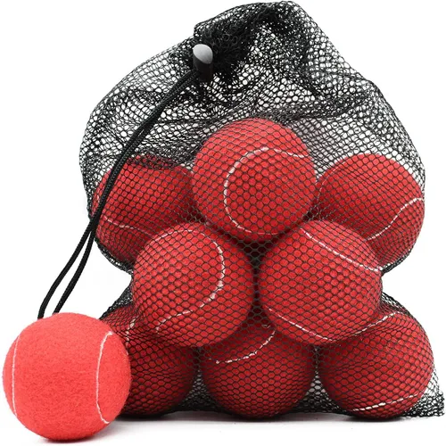 Magicorange Pelotas de tenis, paquete de 12 pelotas de tenis de entrenamiento avanzado, pelotas de práctica, vienen con bolsa de malla para un fácil