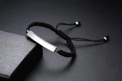 Miniatura 39 de Pulsera de urna personalizada para cenizas, recuerdos de joyería de cremación para mujeres y hombres, pulsera ajustable de cuerda tejida hecha a