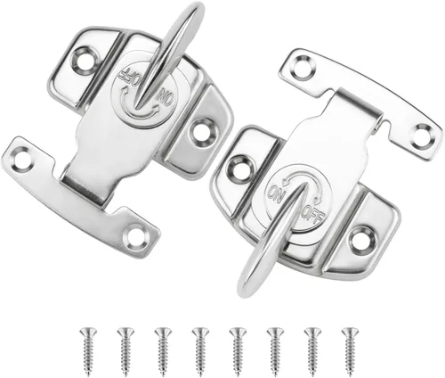 Miniatura 10 de SDTC Tech Paquete de 2 cerraduras de mesa de comedor, resistentes, cierres de metal para mesa de entrenamiento, conectores de hebillas de hojas
