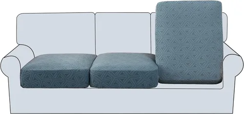 Miniatura 20 de H.Versailtex 2025 Fundas de sofá Jacquard para sofá de 3 cojines, 1 pieza de fundas elásticas para sofá, protector de muebles antideslizante, suave