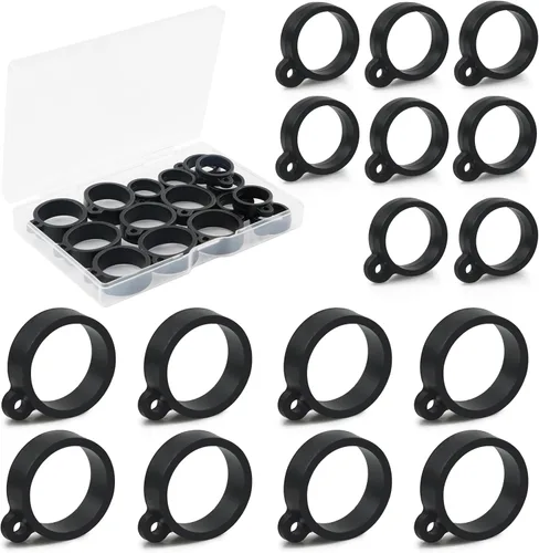 Kit de gancho para caña de pescar, 16 piezas de señuelos de pesca, soporte de anzuelo de caña de pescar, anillos de goma elásticos para gusanos y 8
