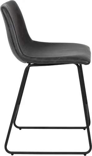 Miniatura 8 de Flash Furniture LeatherSoft Taburetes de altura de mostrador, gris, 2 piezas (2ETER1834524GY)