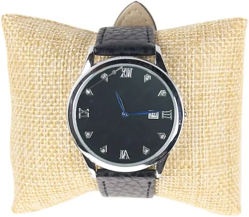 Miniatura 6 de 6 piezas pequeñas de lino para reloj de pulsera de almohada, exhibiciones de joyería de 3.2 x 3.2 x 1.5 pulgadas