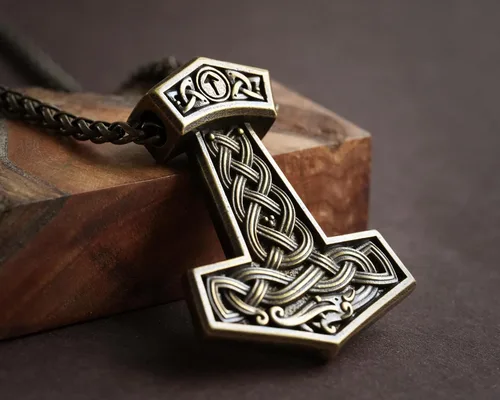 Miniatura 120 de Baldur Jewelry - Collar de martillo Thors Mjölnir - Colgante de martillo de Thor nórdico vikingo joyería vikingo - Collar Thor - Regalos Thor