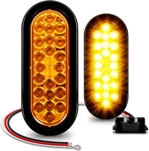 Miniatura 18 de Faro trasero redondo de 6 pulgadas con 24 luces LED de luz blanca clara, para reversa de camiones, con Certificado DOT, arandela y enchufe incluidos
