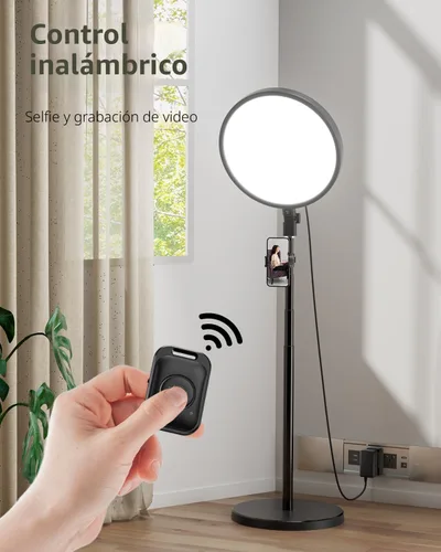 Miniatura 6 de TODI - Anillo de luz grande con soporte de 79 pulgadas, anillo de luz selfie de pantalla completa de 6500K con soporte y soporte para teléfono
