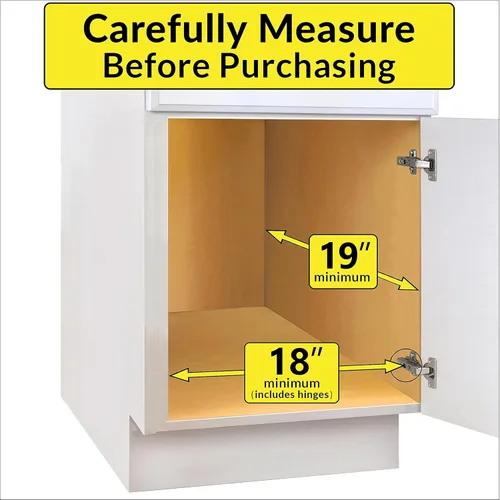 Miniatura 4 de LYNK PROFESSIONAL® Organizador de gabinete extraíble, cajones deslizantes de 17 x 18 pulgadas para gabinetes de cocina - Estantes deslizantes Cromo