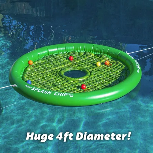Miniatura 6 de GoSports Splash Chip - Juego de golf flotante, incluye objetivo de astillado, 16 pelotas de golf de espuma, 1 alfombrilla de astillado y cuerdas