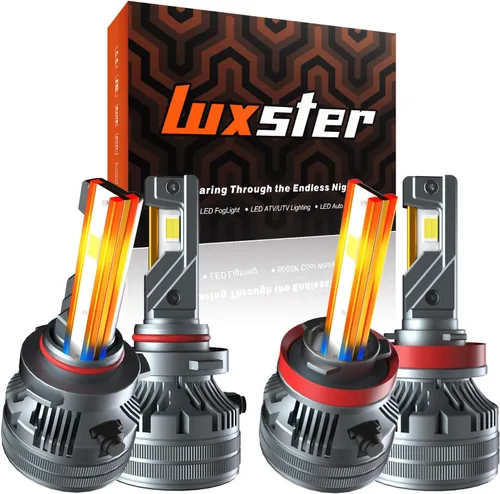 Miniatura 14 de LUXSTER Bombillas LED H1 Punisher, adaptadores H1 incluidos, 40,000LM ultra brillantes, instalación Plug-N-Play, bombillas para luces antiniebla