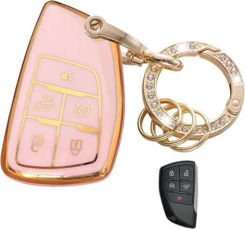 Miniatura 10 de para Funda de Llavero de Chevy Protector de Llave Compatible con 2021-2025 Chevy Tahoe Suburban GMC Yukon Denali Silverado Llaves Inteligentes