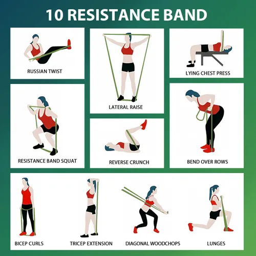 Miniatura 6 de LEEKEY Resistance Bands, Exercise Bands with Bag, 5-85LB Home Strength Bands for Working Out, Travel, Gym Room, Physical Therapy - USA Original