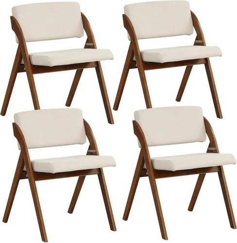Miniatura 11 de GOFLAME Juego de 2 sillas de comedor plegables, sillas de cocina tapizadas con asiento y respaldo acolchados, sillas laterales modernas con patas
