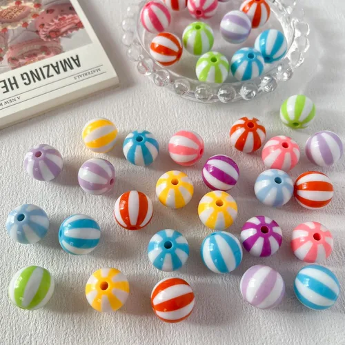 Miniatura 4 de Cuentas acrílicas de 16 mm 100 unidades Cuentas coloridas Cuentas redondas multicolor para hacer joyas DIY (Cuentas esféricas) pcspcs Cuentas de bola
