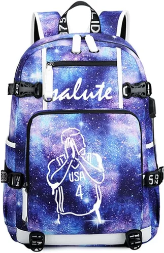 Miniatura 20 de Mochila luminosa de 30 jugadores de baloncesto, mochila de viaje, para hombres y mujeres, azul - 1, Patrón azul - 1