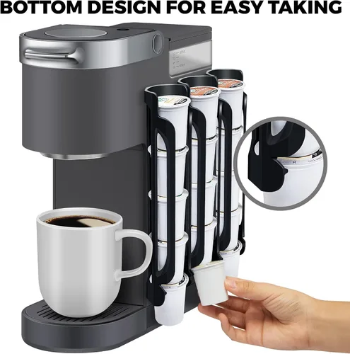 Miniatura 2 de kedofa Portavasos K para Keurig: soportes para cápsulas de café para mostrador de espacio pequeño, soportes para Kcup para montaje en pared