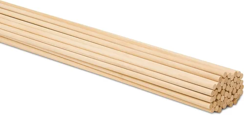 Miniatura 15 de Woodpeckers - Cañas de madera, varillas de madera de 3/16 x 30,5 cm sin acabado de madera dura para manualidades y bricolaje, 500 piezas Paquete