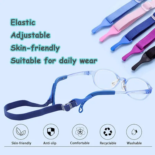 Miniatura 3 de Correa ajustable para gafas de sol para niños, 5 piezas, retenedor de gafas sin cola, banda duradera para gafas de sol