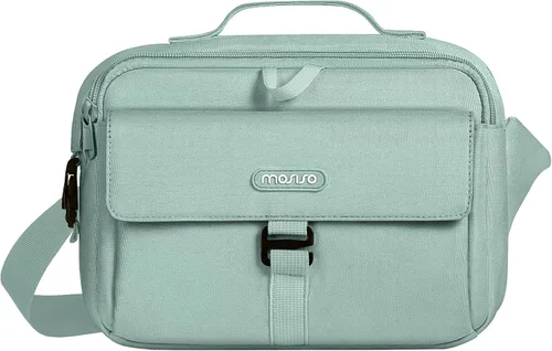 MOSISO Bolsa de Hombro para Cámara Estuche Bandolera Cruzada, Bolso de Mano Acolchado Compacto para Fotografía DSLR/SLR/Sin Espejo con Cubierta para