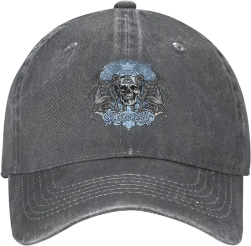 Miniatura 2 de Cowboy Hat Trendy Hats for Man and Women Djustable Four Season Outdoor Baseball Cap of Hell Skull with Angel Deep Heather