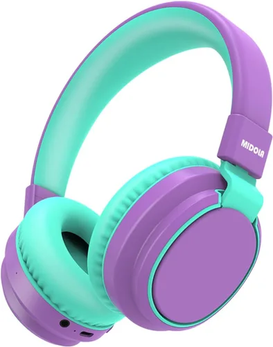 Miniatura 12 de MIDOLA Auriculares para niños Bluetooth 5.3 inalámbrico 60H tiempo de reproducción Volumen limitado 85/110dB sobre la oreja Auriculares de Negro