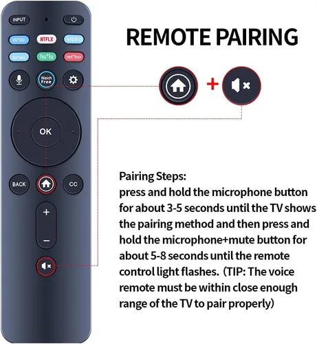 Miniatura 5 de XRT260 - Control remoto de voz de repuesto para Vizio V-Series 4K Smart TV V435-J01 V505-J01 V505-J09 V505C-J09 V555-J01 V585-J01 V655-J04 V655-J09