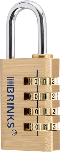 Miniatura 4 de BRINKS - Candado de latón macizo con 4 esferas de 1.181 in - Cromado con grillete de acero endurecido, paquete de 2