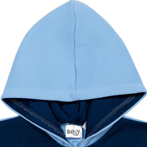 Miniatura 7 de Bluey Sudadera con capucha de forro polar con media cremallera para niños pequeños y grandes