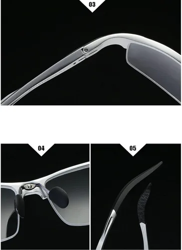 Miniatura 9 de Lentes de lectura multifocales de magnesio de aluminio para hombre, presbicia, hipermetropía, gafas bifocales, sol fotocromáticas, NX