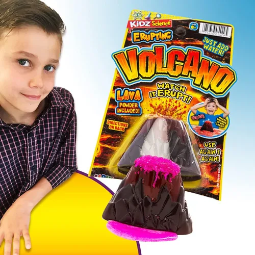Miniatura 5 de 2Chill Pequeño juguete de volcán eruptivo (paquete de 12) Kit de ciencia de volcán para niños, juguete educativo STEM, juego de experimentos