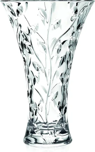 Jarrón redondo de cristal de apertura para flores, rosas, diseñado, 11.75 pulgadas de alto, fabricado en Europa