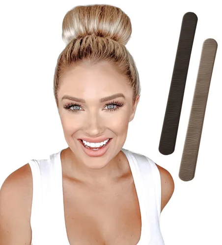 Miniatura 8 de 2 BUN BARZ by PONY-O - Máquina para hacer bollos flexible patentada para cabello fino y fino, herramienta fácil de moño para el cabello, alternativa