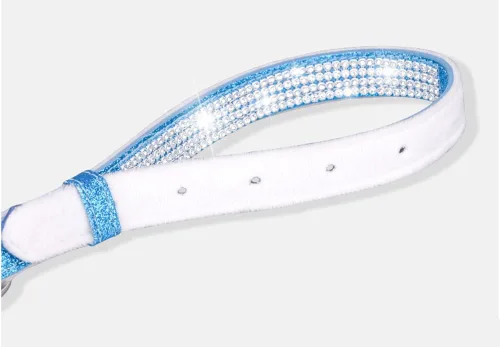 Miniatura 4 de Collar de perro con diamantes de imitación, bonito y deslumbrante collar de cuero brillante para perro y gato, collar de diamantes de imitación