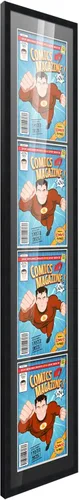 Miniatura 76 de Poster Palooza Marco de cómic con paspartú para 1 cómic de la Edad de Bronce publicado entre 1970 y 1985, marco de cómic negro para cómic de 7.25 x