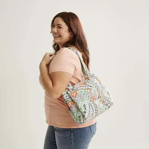 Miniatura 5 de Vera Bradley Bolso bandolera de algodón con múltiples compartimentos para mujer